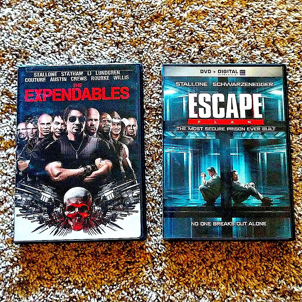 2 Sylvester Stallone DVD action and suspenseful movies
